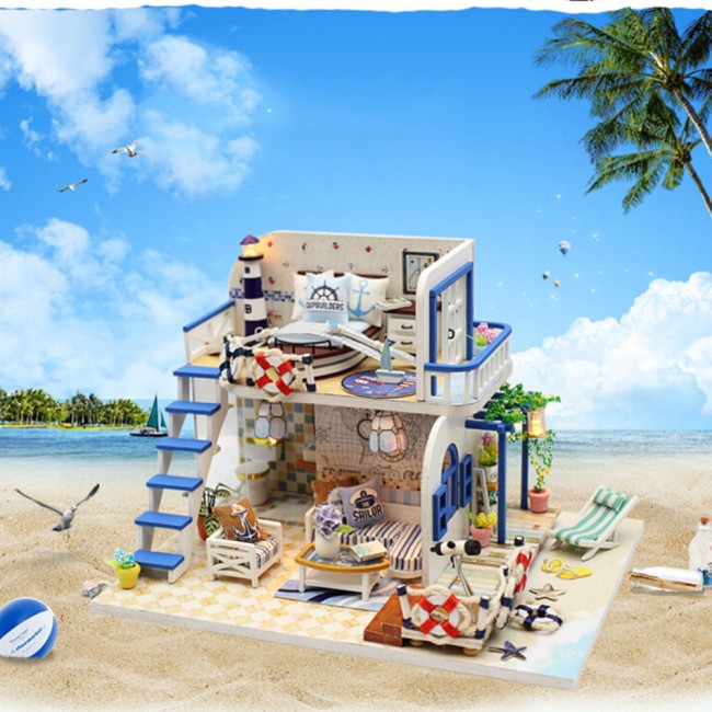 Фото 4 3D Интерьерный конструктор Small DIY Doll House MASSLINNA Blue coast