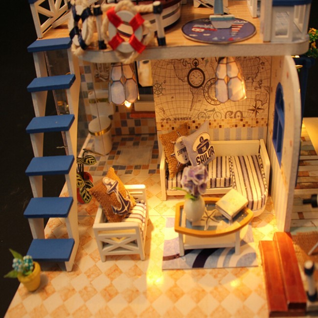 Фото 3 3D Интерьерный конструктор Small DIY Doll House MASSLINNA Blue coast