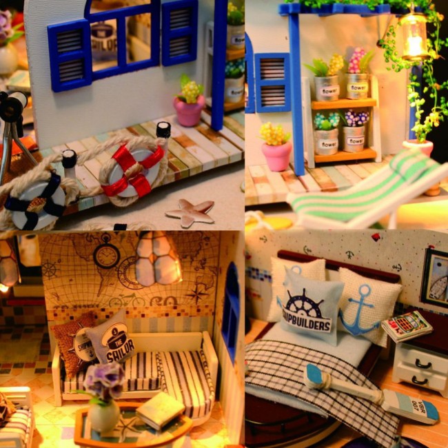 Фото 2 3D Интерьерный конструктор Small DIY Doll House MASSLINNA Blue coast