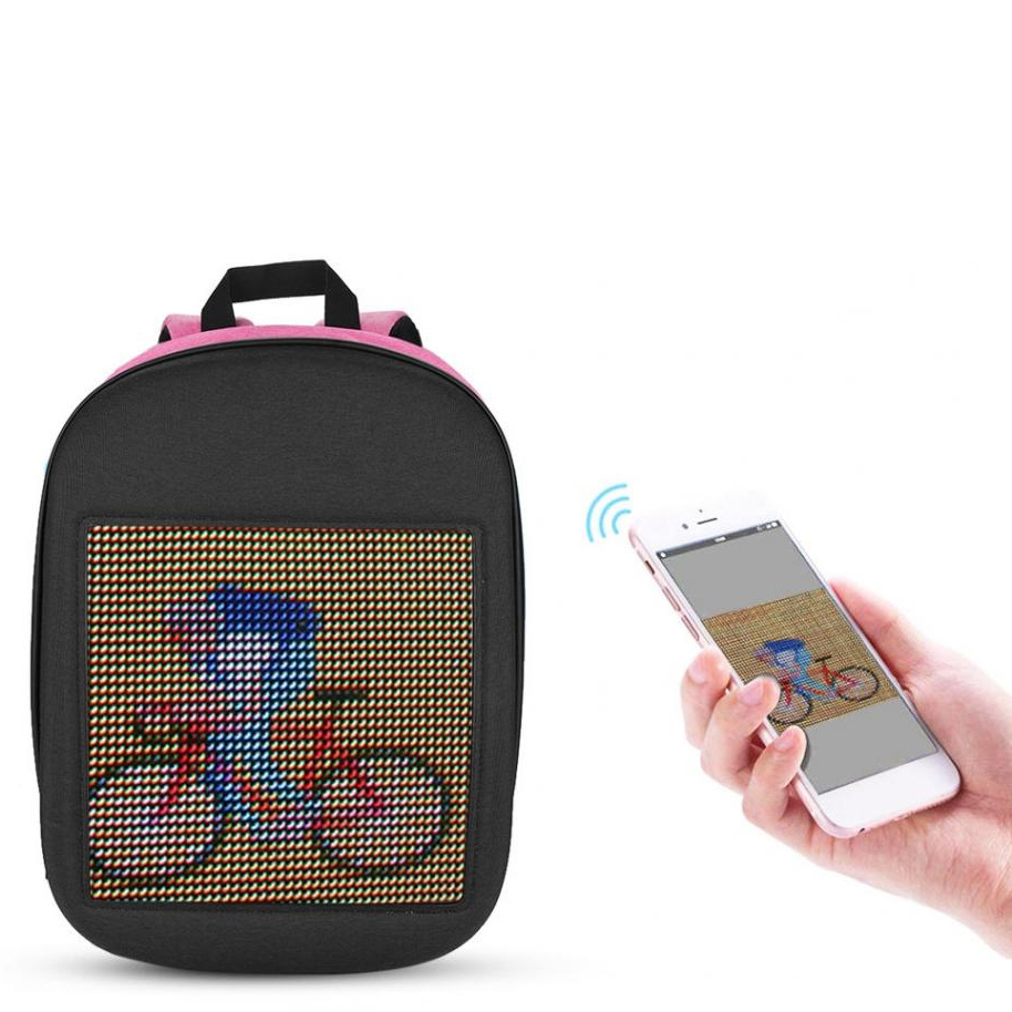 Фото 3 Рюкзак со светодиодным экраном 15.6' UFT LED Bag Pink