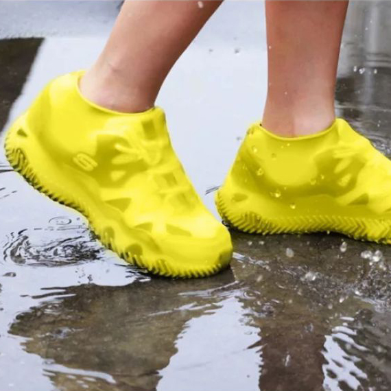 Фото 3 Силиконовые водонепроницаемые бахилы Чехлы на обувь MASSLINNA WSS1 S Yellow
