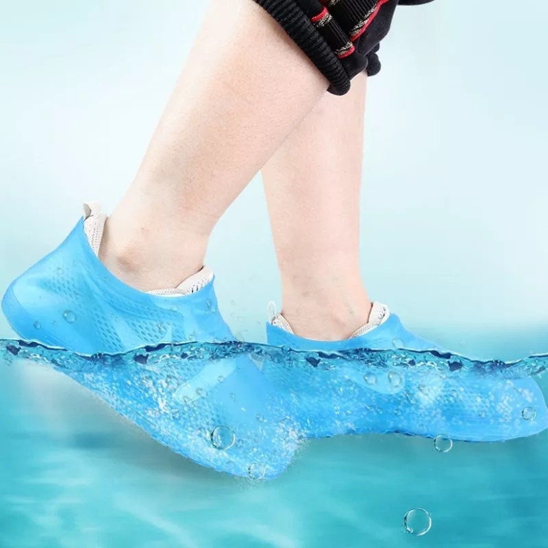 Фото 1 Силиконовые водонепроницаемые бахилы Чехлы на обувь MASSLINNA WSS1 S Blue