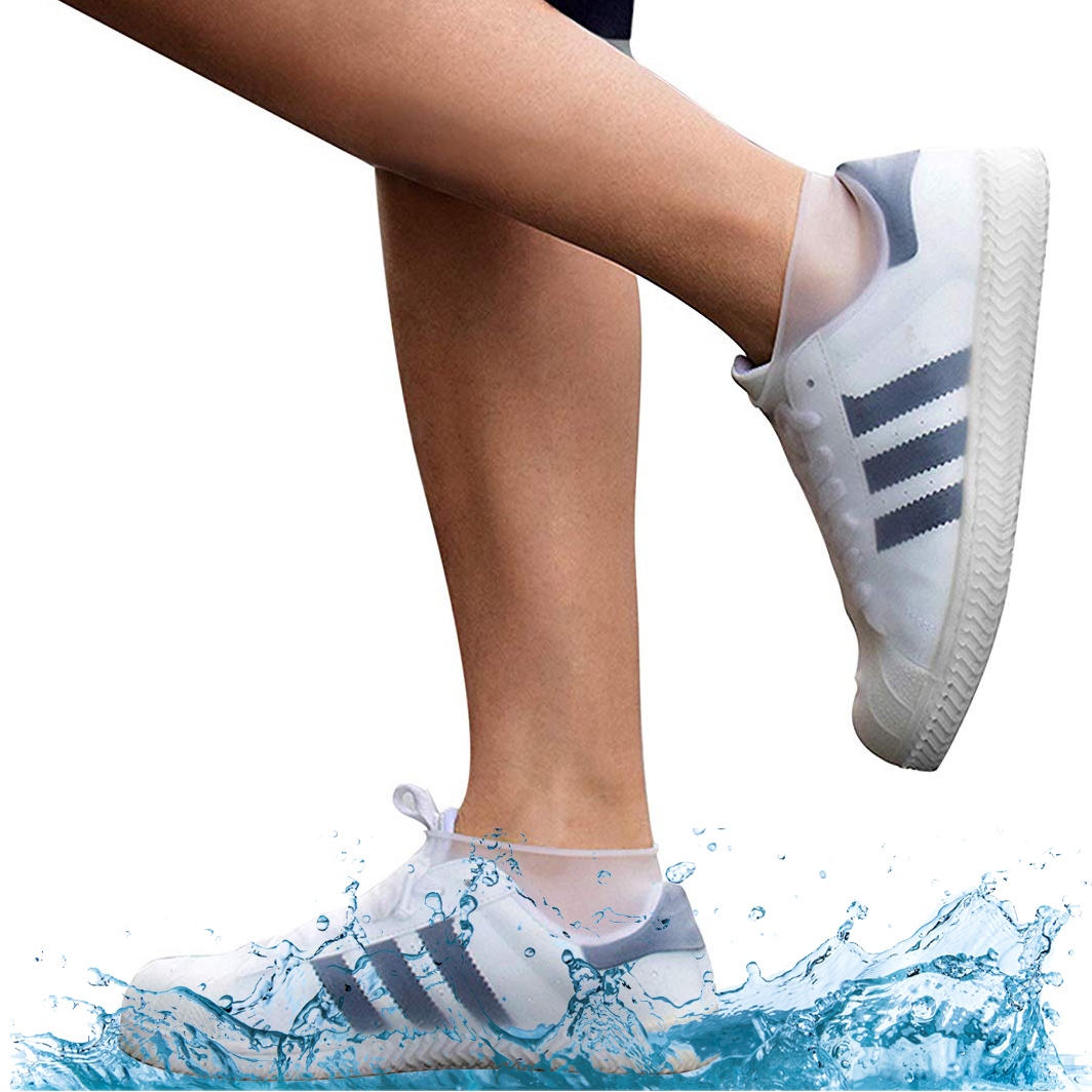 Фото 6 Силиконовые водонепроницаемые бахилы Чехлы на обувь MASSLINNA WSS1 S White