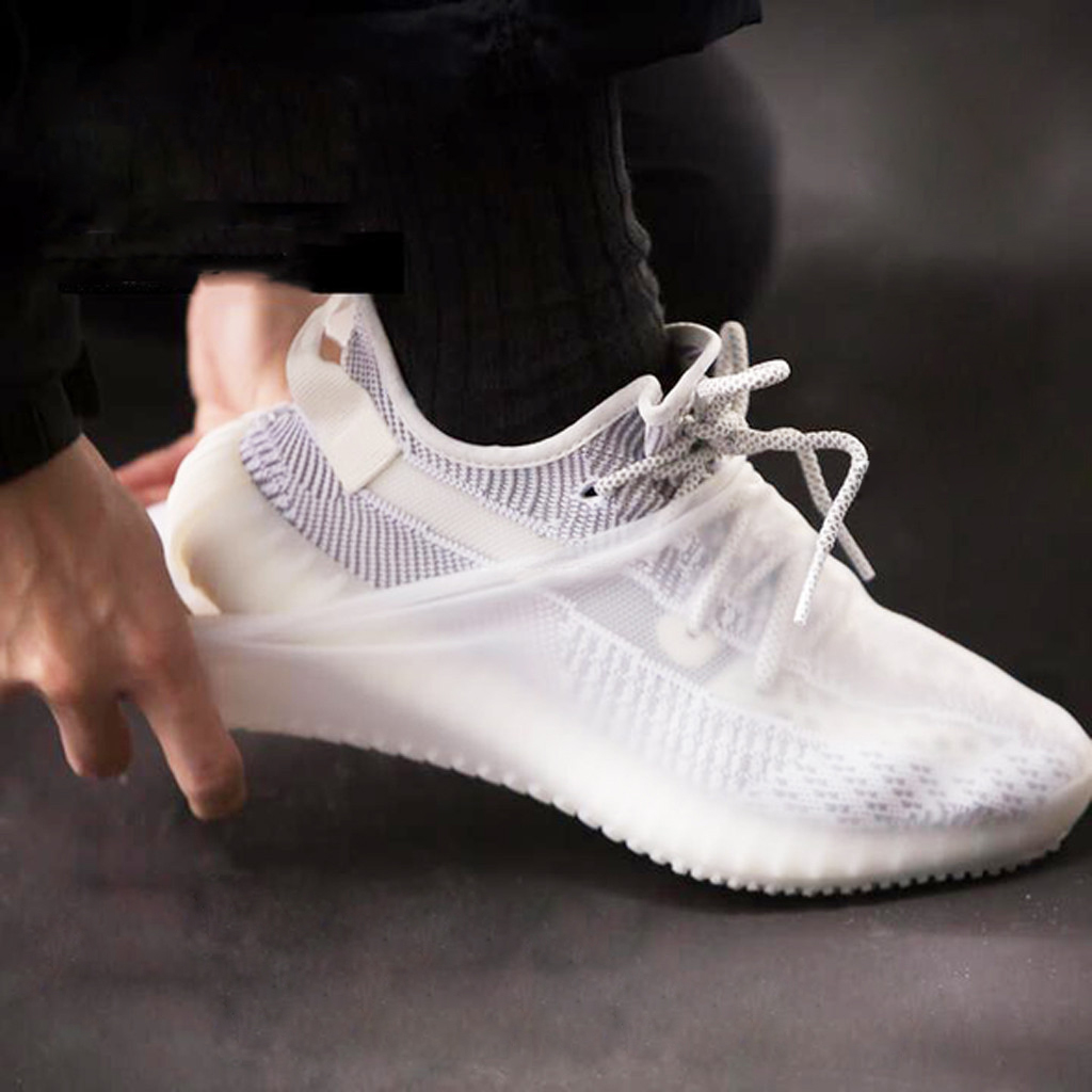 Фото 3 Силиконовые водонепроницаемые бахилы Чехлы на обувь MASSLINNA WSS1 S White