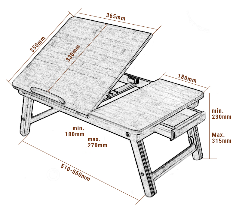Фото 4 Бамбуковый столик для ноутбука UFT T25