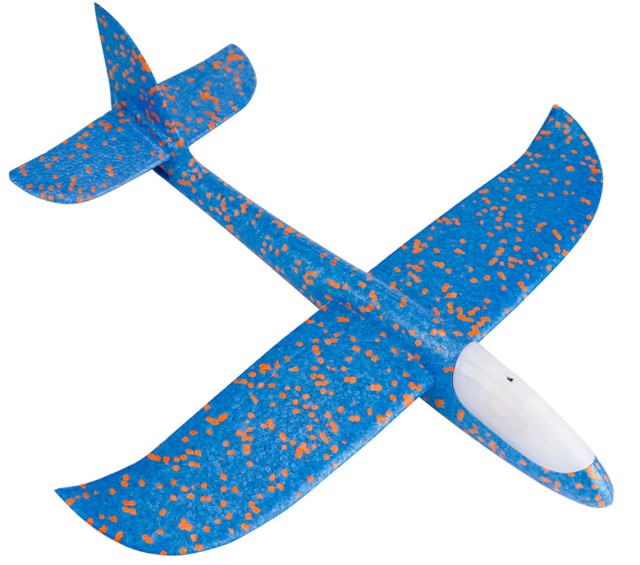 Фото 1 Метательный самолет планер светящийся по всей длине UFT Touch Sky Plane Original Blue G3 48 см