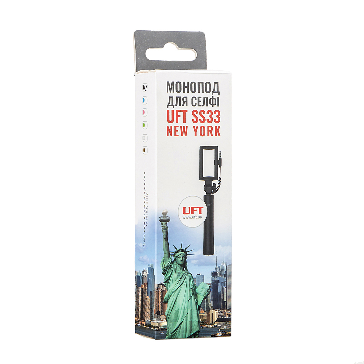 Фото 1 Монопод для селфи cо шнуром UFT SS33 NEW-YORK Selfie Stick Black