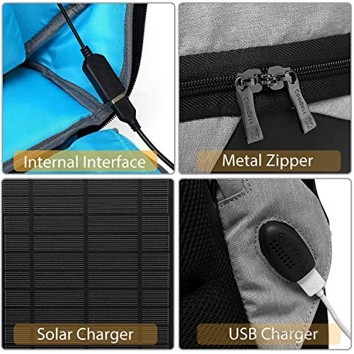 Фото 8 Рюкзак антивор с солнечной батареей, USB UFT SBP1 Solar Backpack Black/Grey