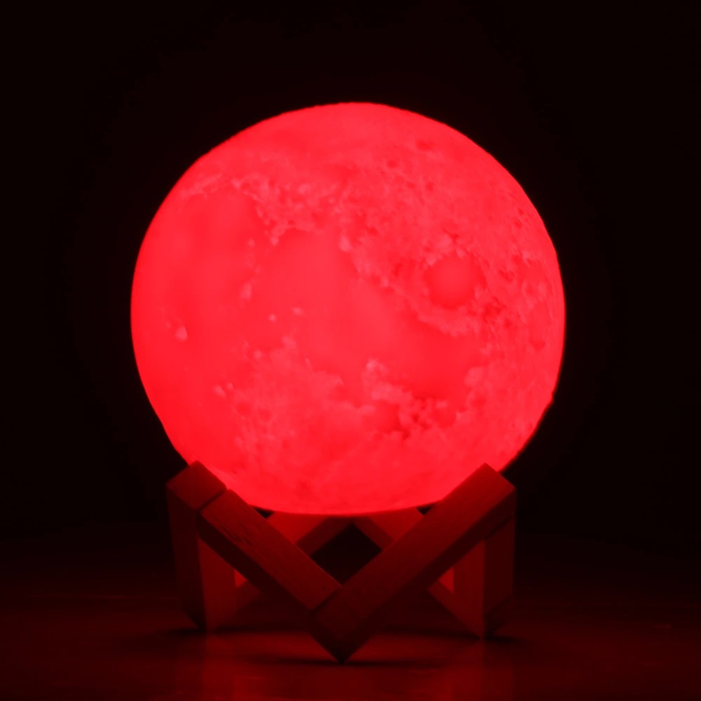 Фото 4 Ночник 3D Луна на подставке 11см UFT Moon light с аккумулятором