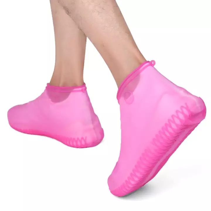 Силиконовые водонепроницаемые бахилы Чехлы на обувь MASSLINNA WSS1 M Pink