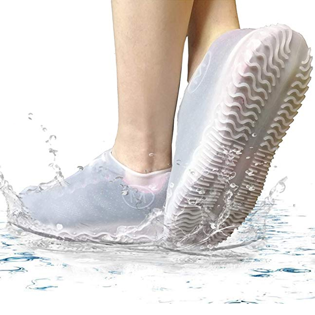 Силиконовые водонепроницаемые бахилы Чехлы на обувь MASSLINNA WSS1 L White