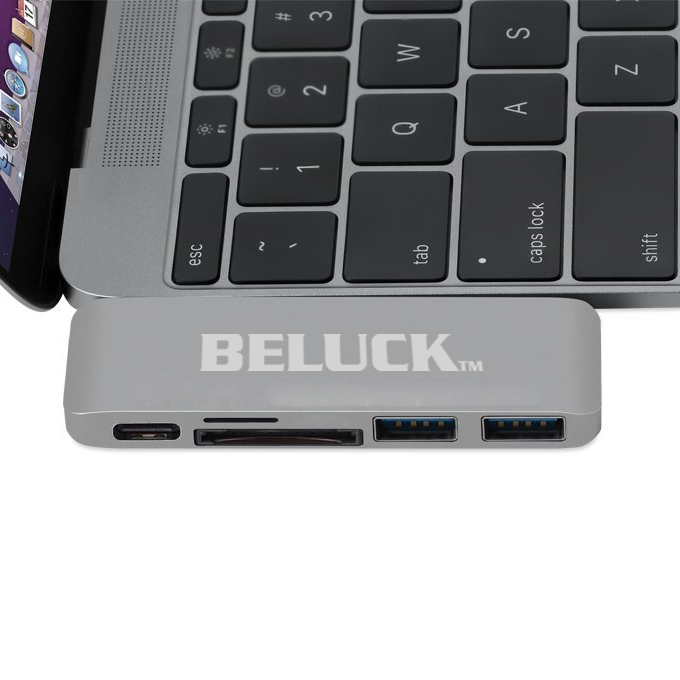 Фото 4 USB hub картридер 5 в 1 Type-C / USB 3.0 / SD / MicroSD BELUCK