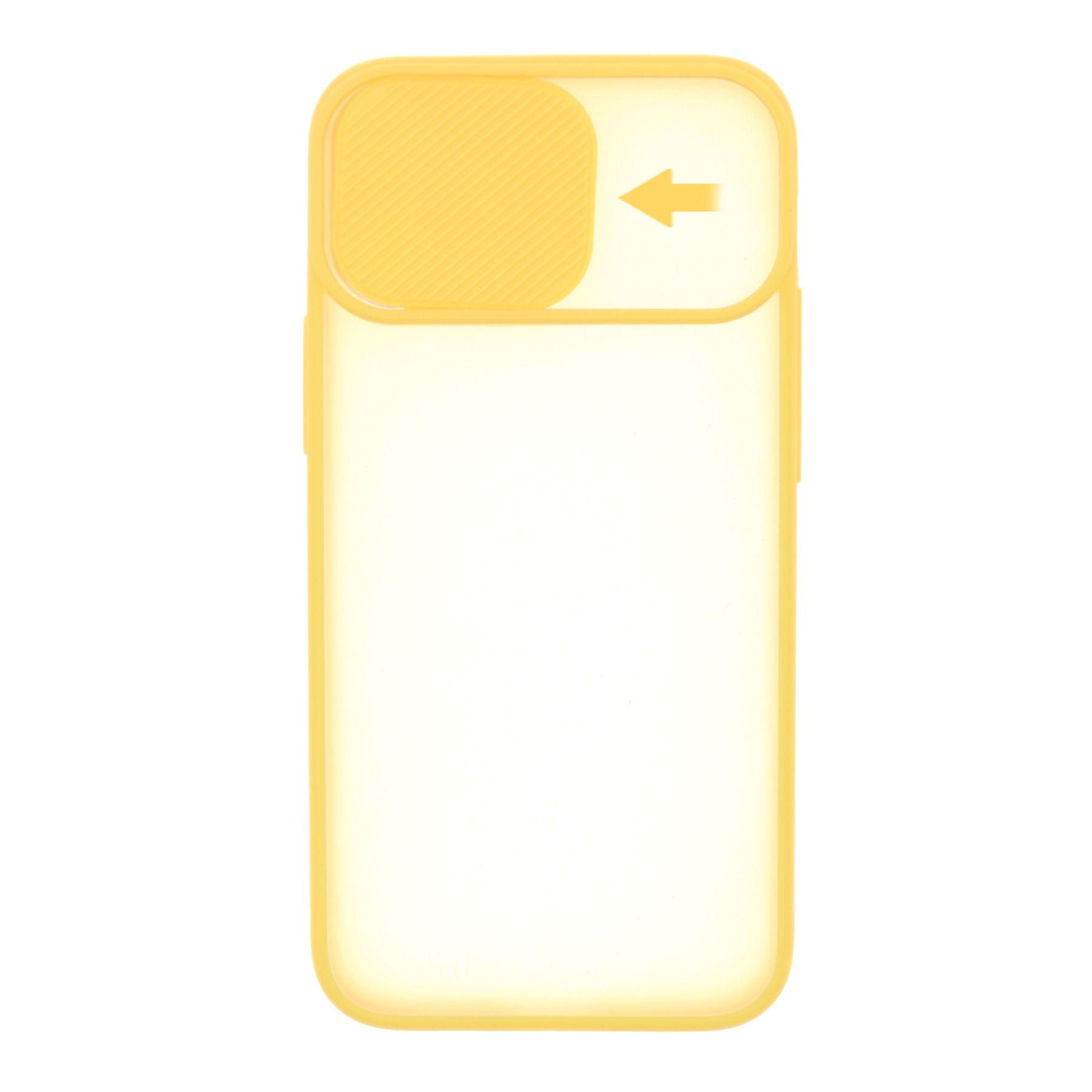 Фото 2 Силиконовый чехол для iPhone 12 mini со шторкой защищающей камеру UFT Yellow