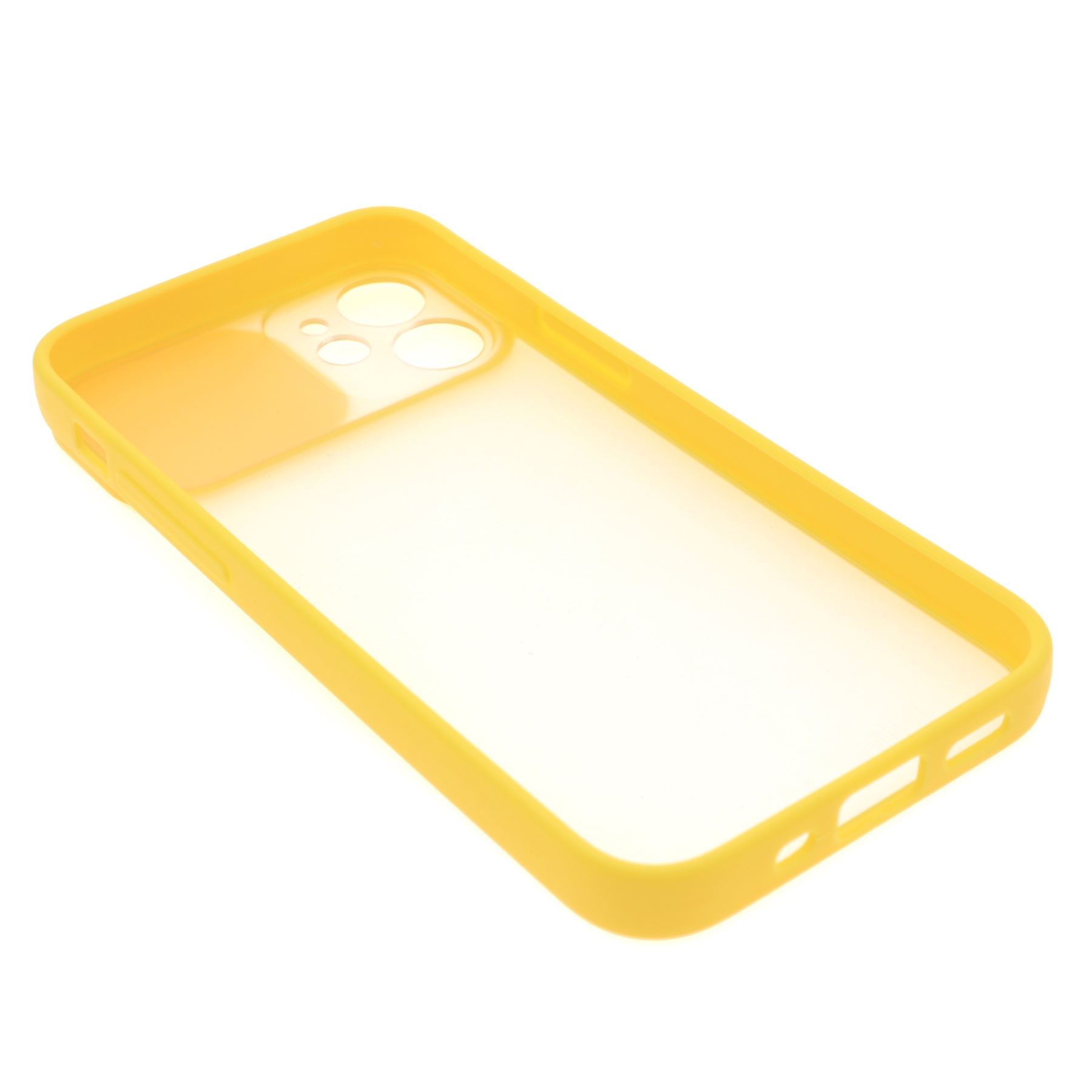 Фото 1 Силиконовый чехол для iPhone 12 mini со шторкой защищающей камеру UFT Yellow