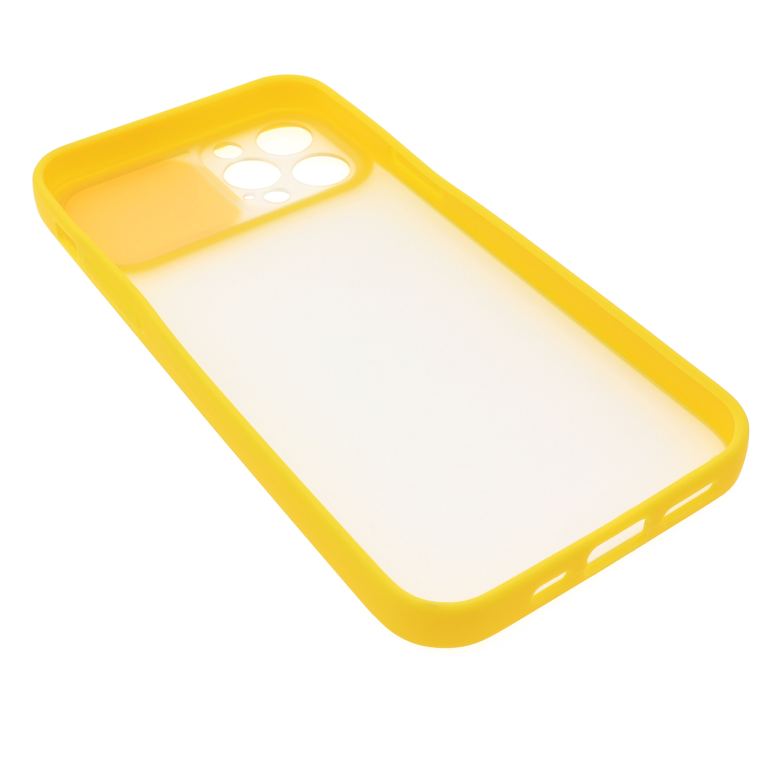 Фото 2 Силиконовый чехол для iPhone 12 Pro со шторкой защищающей камеру UFT Yellow