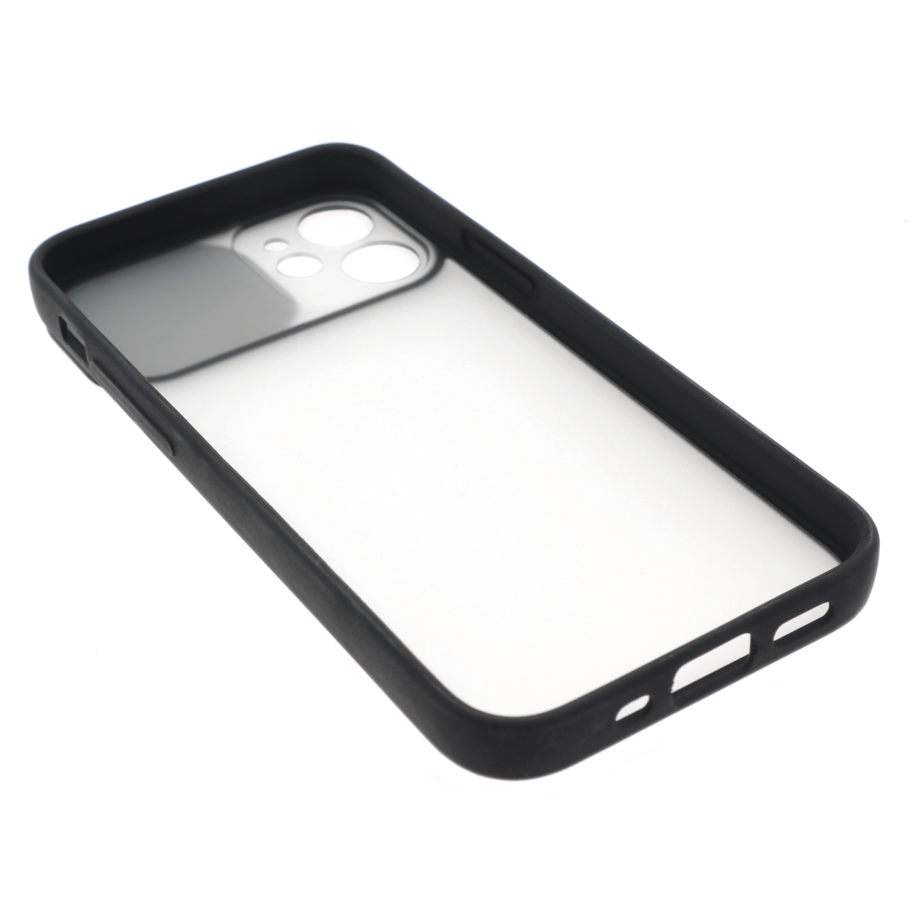 Фото 2 Силиконовый чехол для iPhone 12 mini со шторкой защищающей камеру UFT Black