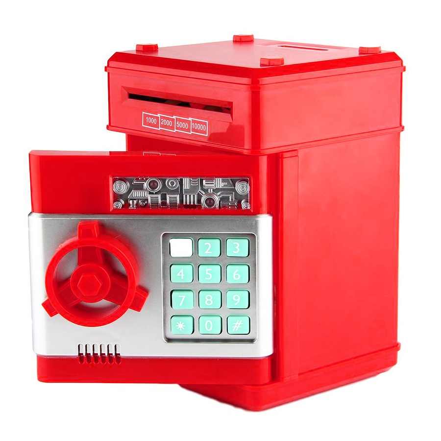 Фото 2 Игрушечный сейф-копилка музыкальная с электронным купюроприемником UFT Cashbox Red