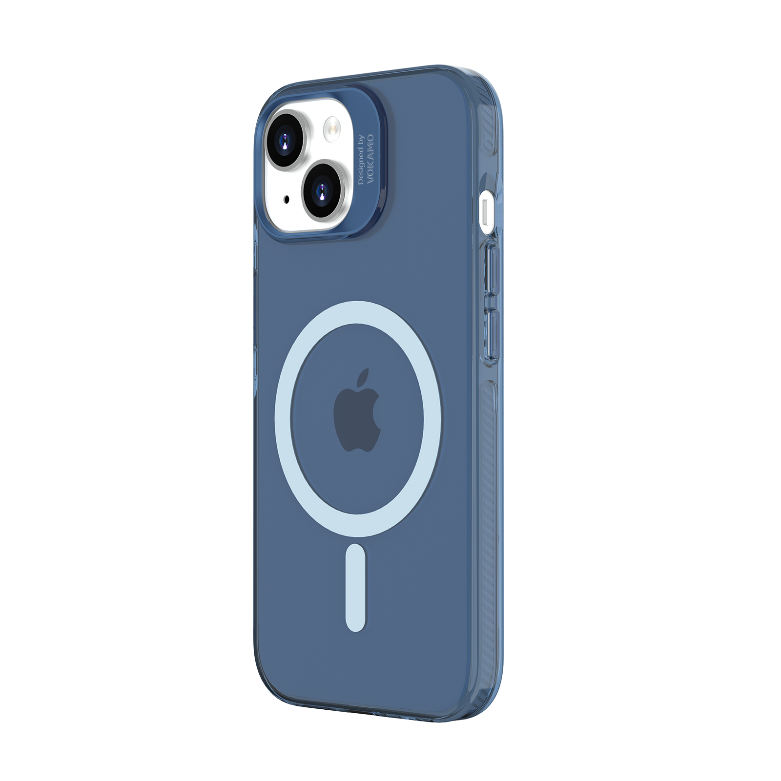Фото 1 Чехол для iPhone 15 Pro с магнитом MagSafe VOKAMO Blue Полупрозрачный
