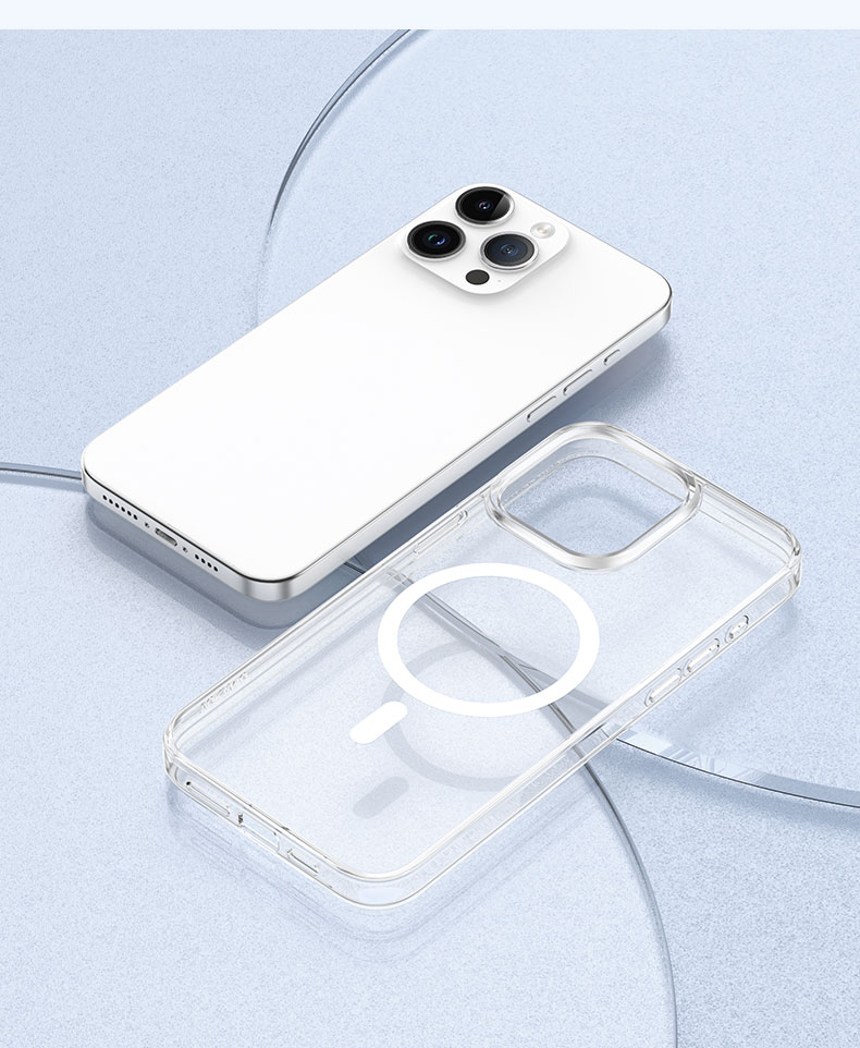 Фото 1 Двойной чехол для iPhone 15 Pro Max с магнитом MagSafe VOKAMO Прозрачный