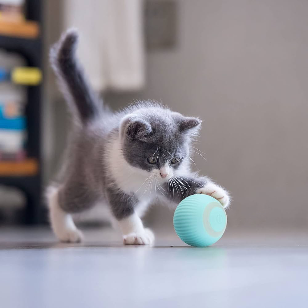 Фото 4 Интерактивная игрушка для кошек Умный мяч UFT CatToy 1 Blue