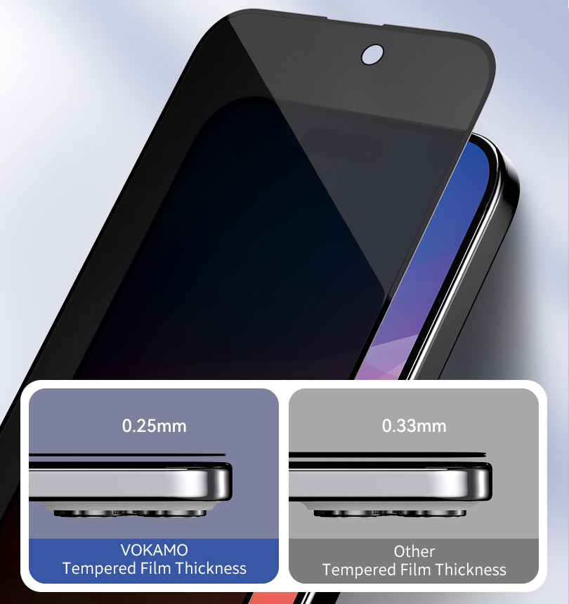 Фото 9 Защитное стекло для iPhone 15 Pro VOKAMO Ocover Diamond Privacy Black