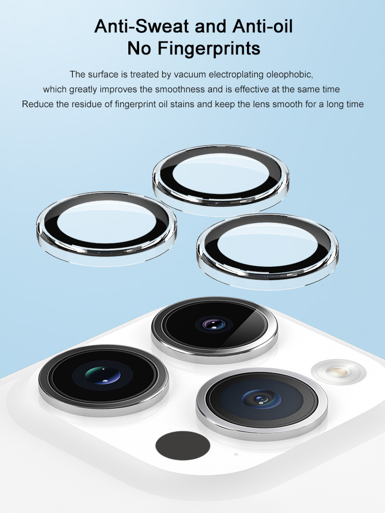 Фото 5 Защитное стекло для камеры iPhone 15 Pro/15 Pro Max VOKAMO Icy Crystal AR Lens-Enhancer